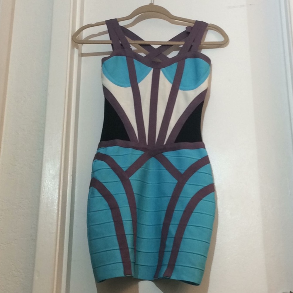 🔥 Hot Color Block Bodycon  Dress 🥵